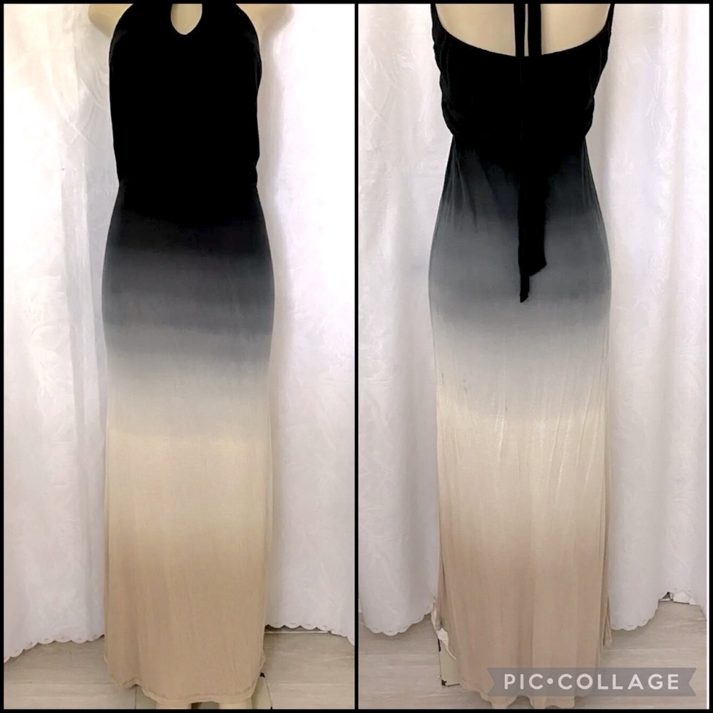 Young Fabulous & Broke Ombre Keyhole Halter Maxi Dress - Picture 2 of 7